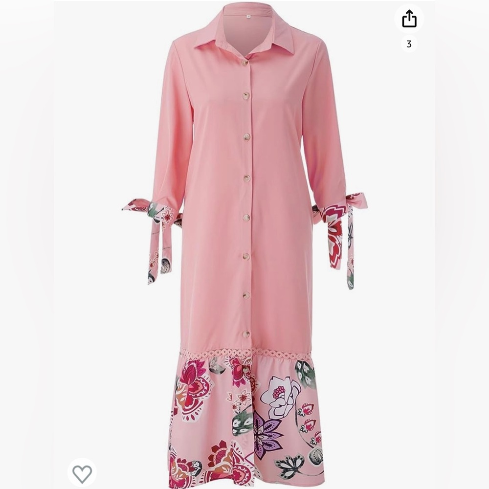 Long  peach/pink summer dress